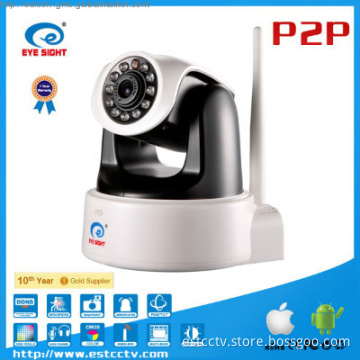 H.264 MEGAPIXEL pan tilt ir ip camera with Micro SD card indoor